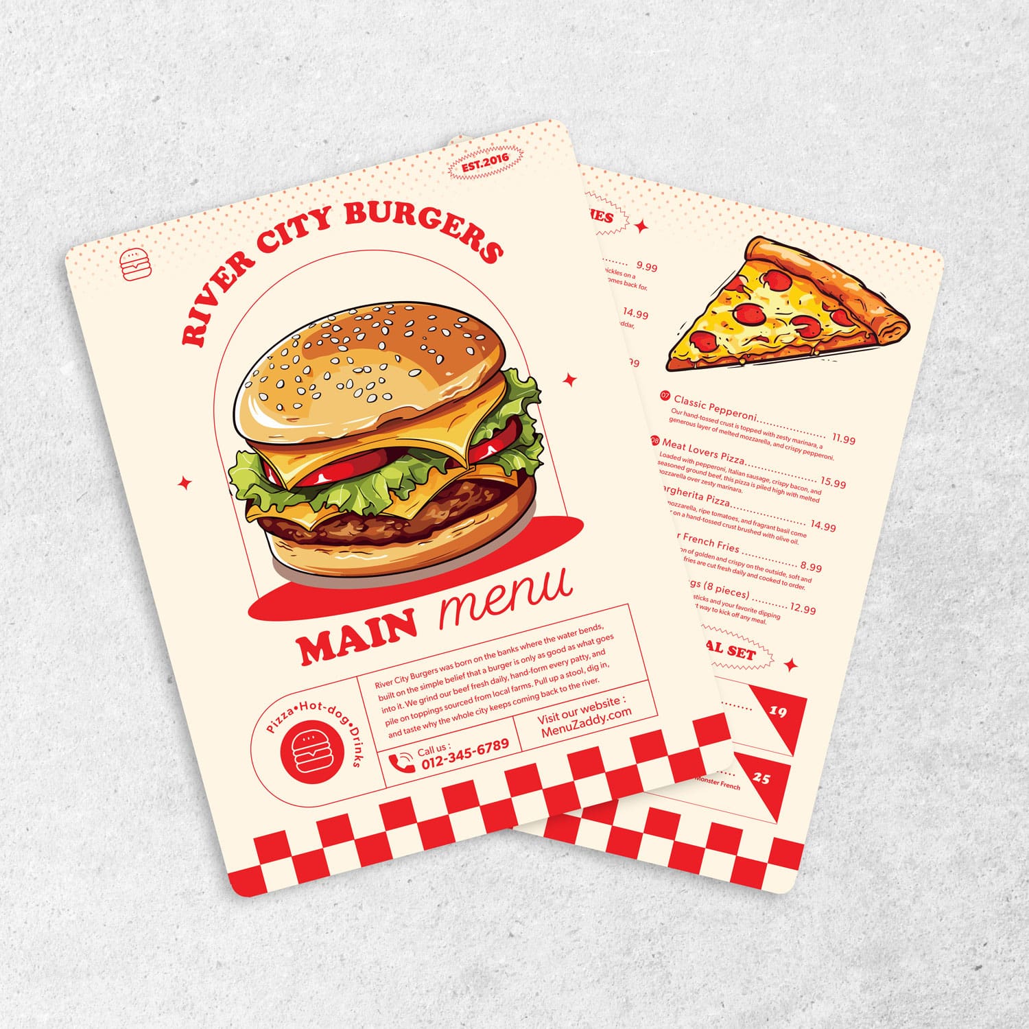 Menu Zaddy