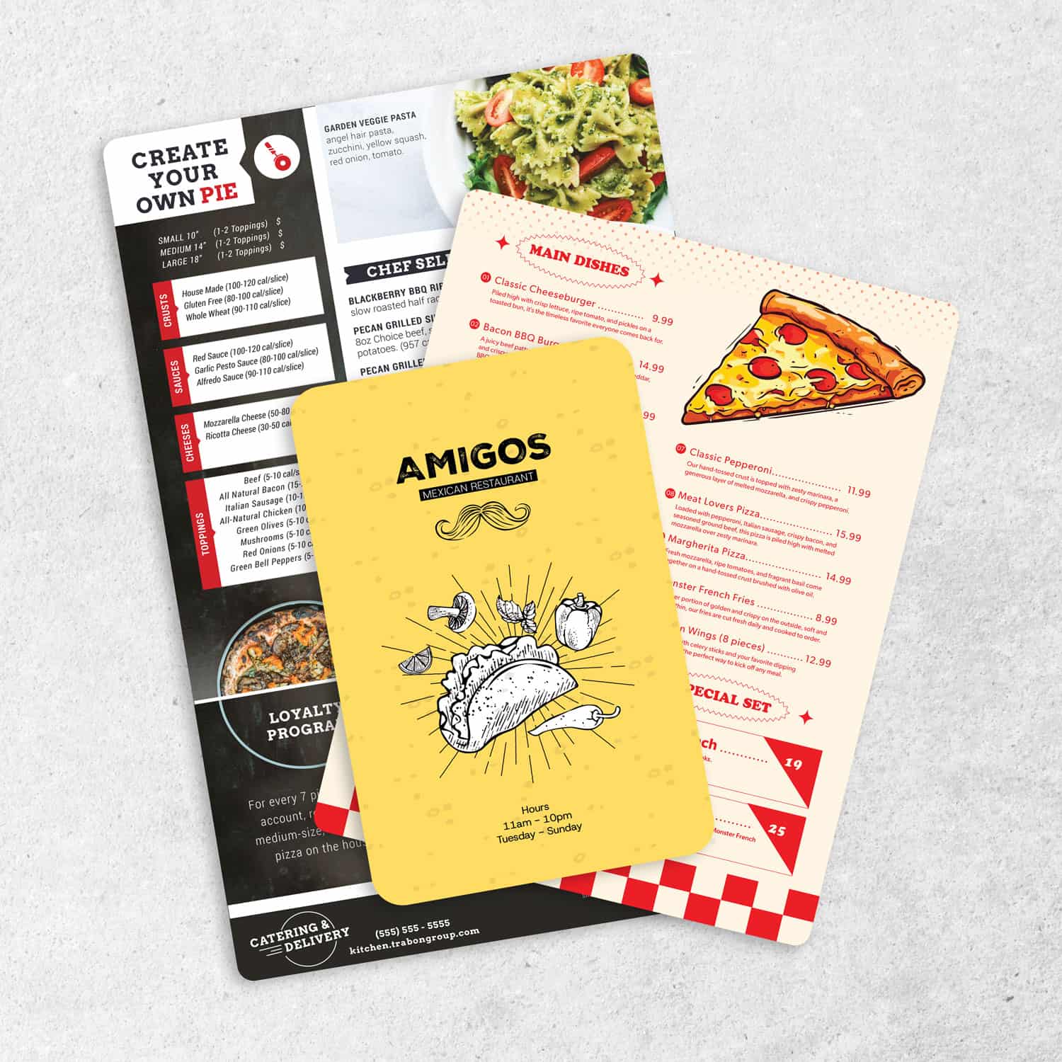 Waterproof Menu Sample Pack